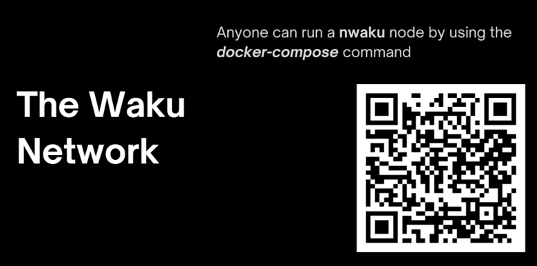 This is a QR code that can be scanned with your smartphone to be taken to the instructions on how to run a nwaku node.